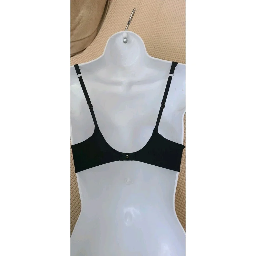 Victoria’s Secret Very Sexy Balconet Bra 34C Black Beige Semi Sheer Lace
